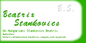 beatrix stankovics business card